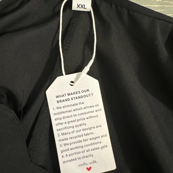 Black Silky Cold Shoulder A Line 3/4 Sleeve Dress NWT Size XXL - Picture 5 of 7